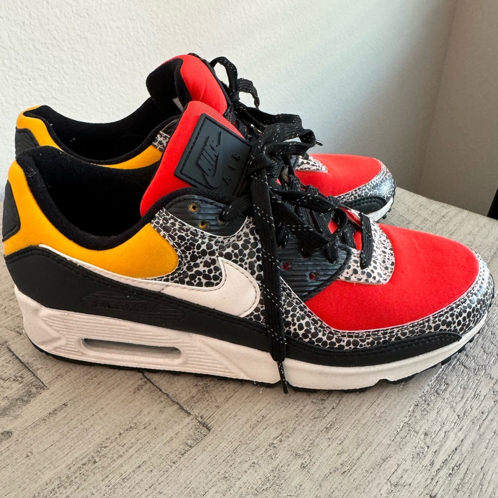 Nike Red and Yellow Athletic Shoes